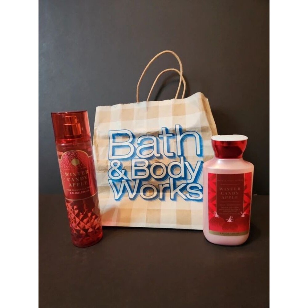Bath & Body Works - Winter Candy Apple Body Mist & Body Lotion